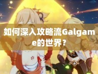 如何深入攻略流Galgame的世界？