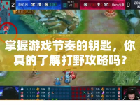 掌握游戲節(jié)奏的鑰匙，你真的了解打野攻略嗎？