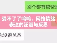 受不了了嗚嗚，網(wǎng)絡(luò)情緒表達的泛濫與反思