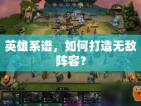 英雄系譜，如何打造無敵陣容？