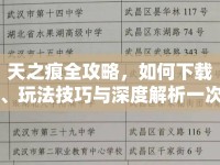 天之痕全攻略，如何下載、玩法技巧與深度解析一次掌握？