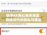 快手KK網(wǎng)紅視頻泄露，網(wǎng)絡(luò)時代的隱私與道德邊界探討