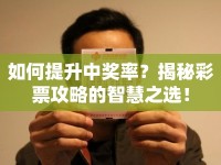 如何提升中獎率？揭秘彩票攻略的智慧之選！