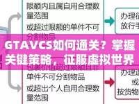 GTAVCS如何通關(guān)？掌握關(guān)鍵策略，征服虛擬世界！