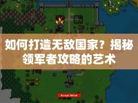 如何打造無(wú)敵國(guó)家？揭秘領(lǐng)軍者攻略的藝術(shù)