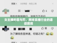女主播的罪與罰，網(wǎng)絡直播行業(yè)的道德困境