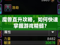 魔獸直升攻略，如何快速掌握游戲精髓？