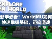 新手必看！WorldMU如何快速掌握基礎(chǔ)，邁向游戲巔峰？