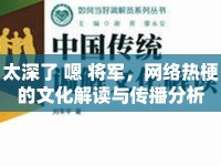 太深了 嗯 將軍，網(wǎng)絡(luò)熱梗的文化解讀與傳播分析