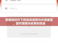 新媒體時(shí)代下的信息透明與價(jià)值重塑，面對(duì)媒曝光收費(fèi)的挑戰(zhàn)