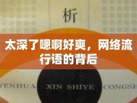 太深了嗯啊好爽，網(wǎng)絡(luò)流行語的背后