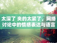 太深了 夾的太緊了，網(wǎng)絡(luò)討論中的情感表達(dá)與語言藝術(shù)