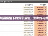 大城縣疫情下的貨車運輸，生命線與挑戰(zhàn)