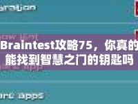 Braintest攻略75，你真的能找到智慧之門的鑰匙嗎？