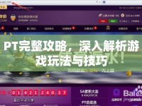PT完整攻略，深入解析游戲玩法與技巧