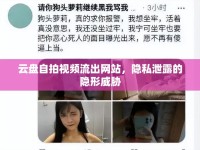 云盤(pán)自拍視頻流出網(wǎng)站，隱私泄露的隱形威脅