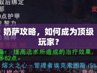 奶薩攻略，如何成為頂級玩家？