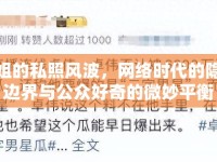 金姐的私照風(fēng)波，網(wǎng)絡(luò)時代的隱私邊界與公眾好奇的微妙平衡