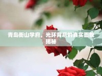 青島衡山學(xué)府，光環(huán)背后的真實面貌揭秘