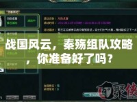 戰(zhàn)國風云，秦殤組隊攻略，你準備好了嗎？