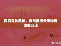 探索身體奧秘，自然促進分泌物流出的方法