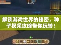 解鎖游戲世界的秘密，種子視頻攻略帶你玩轉(zhuǎn)！