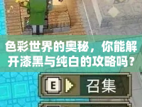 色彩世界的奧秘，你能解開漆黑與純白的攻略嗎？