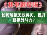 如何解鎖無雙兵刃，提升終極戰(zhàn)斗力？