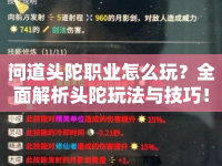 問道頭陀職業(yè)怎么玩？全面解析頭陀玩法與技巧！