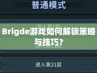 Brigde游戲如何解鎖策略與技巧？