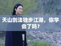 天山劍法獨(dú)步江湖，你學(xué)會(huì)了嗎？
