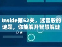 Inside第52關(guān)，迷宮般的謎題，你能解開智慧解謎之旅嗎？