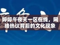 婷婷午夜天一區(qū)在線，網(wǎng)絡(luò)熱議背后的文化現(xiàn)象
