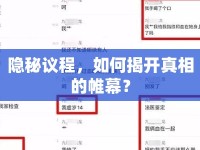 隱秘議程，如何揭開真相的帷幕？