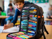 13歲B里能放幾支筆？驚人容量揭秘，你的書(shū)包能比嗎？