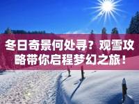 冬日奇景何處尋？觀雪攻略帶你啟程夢幻之旅！