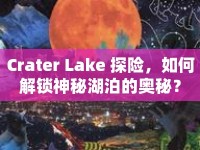 Crater Lake 探險，如何解鎖神秘湖泊的奧秘？