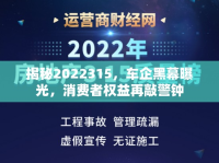 揭秘2022315，車企黑幕曝光，消費(fèi)者權(quán)益再敲警鐘