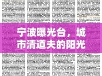 寧波曝光臺(tái)，城市清道夫的陽光行動(dòng)