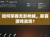 如何掌握無(wú)影槍械，稱霸游戲戰(zhàn)場(chǎng)？