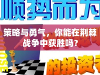 策略與勇氣，你能在荊棘戰(zhàn)爭中獲勝嗎？