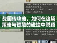 戰(zhàn)國(guó)傳攻略，如何在這場(chǎng)策略與智慧的碰撞中脫穎而出？