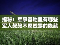 揭秘！軍事基地里有哪些軍人叔叔不愿透露的隱藏秘密？