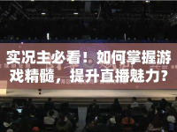 實(shí)況主必看！如何掌握游戲精髓，提升直播魅力？