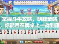 掌握斗牛攻略，明牌策略，你能否在牌桌上一戰(zhàn)到底？