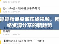婷婷精品資源在線視頻，網(wǎng)絡(luò)資源分享的新趨勢