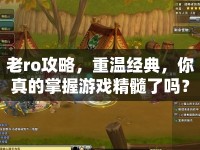 老ro攻略，重溫經(jīng)典，你真的掌握游戲精髓了嗎？
