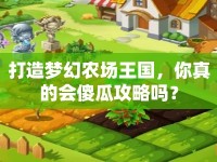打造夢幻農(nóng)場王國，你真的會傻瓜攻略嗎？