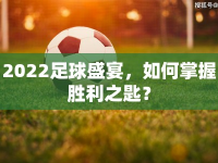 2022足球盛宴，如何掌握勝利之匙？