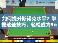 如何提升斯諾克水平？掌握這些技巧，輕松成為Snooker高手！
